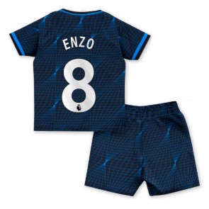 Chelsea Enzo Fernandez #8 Replika Babytøj Udebanesæt Børn 2023-24 Kortærmet (+ Korte bukser)